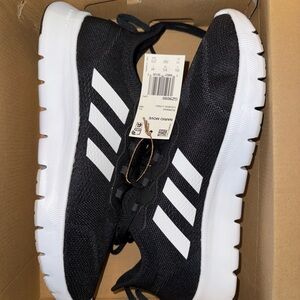 Adidas Primeknit Black and White Running Shoes